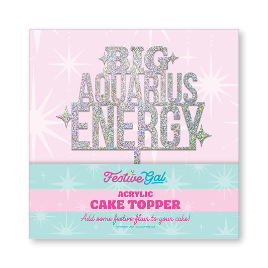 Aquarius Zodiac Sign Cake Topper