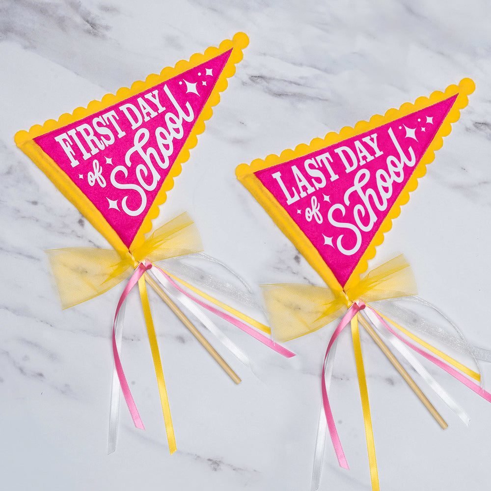 Teacher Classroom Decor "First Day of School"  "Last Day of School"Pennant Flag 