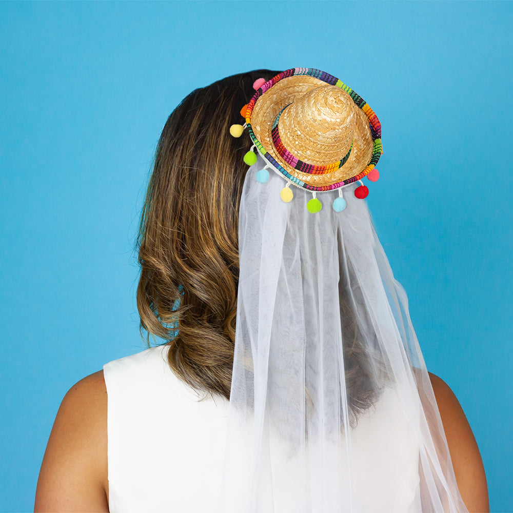 Multi Pom Sombrero veil