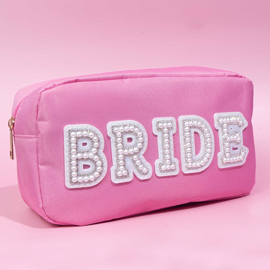 Bride Pink Nylon Cosmetic Bag