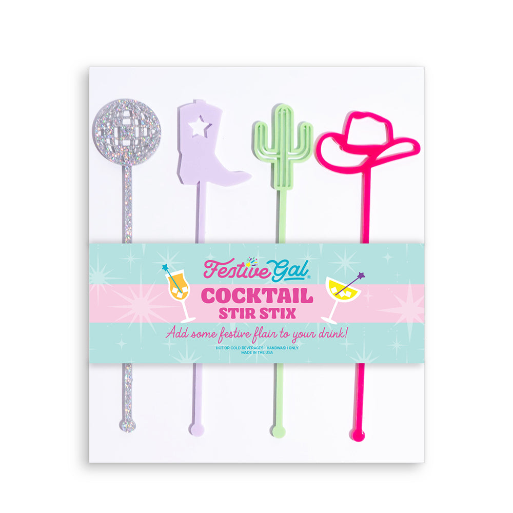 Disco Cowgirl Cocktail Stir Stix