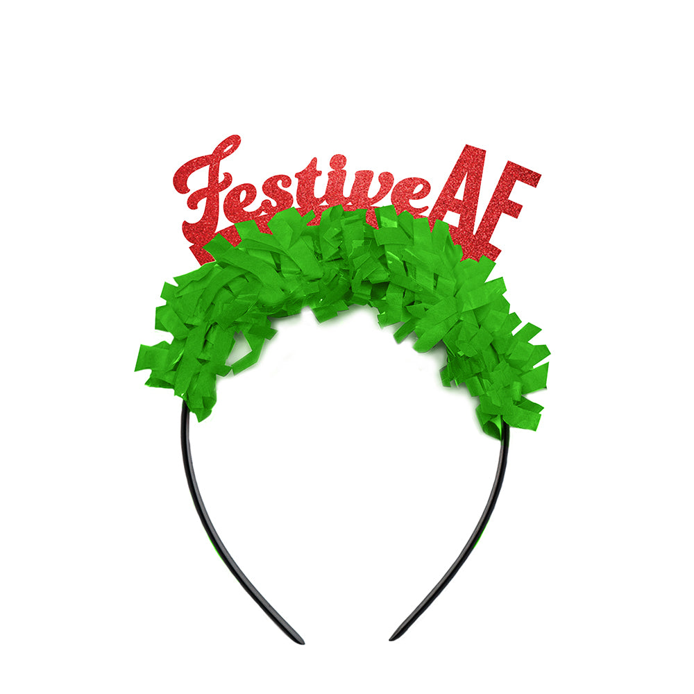 Festive AF Christmas Party Crown, Christmas Headband