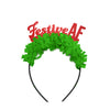 Festive AF Christmas Party Crown, Christmas Headband