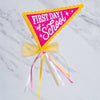 Teacher Classroom Decor "First Day of School" Pennant Flag 