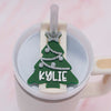 Custom Stanley Cup Accessories: Christmas Tree Stanley Name Plate