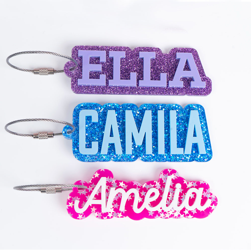 Girl Acrylic Name Keychains