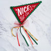 Naughty List Party Pennant - Fun Christmas Party Decor for Photo Booth