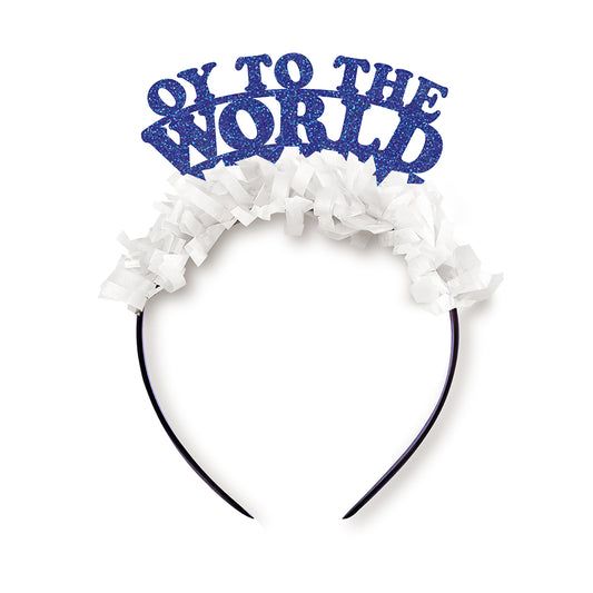 Hanukkah Party Headband "Oy to the World"