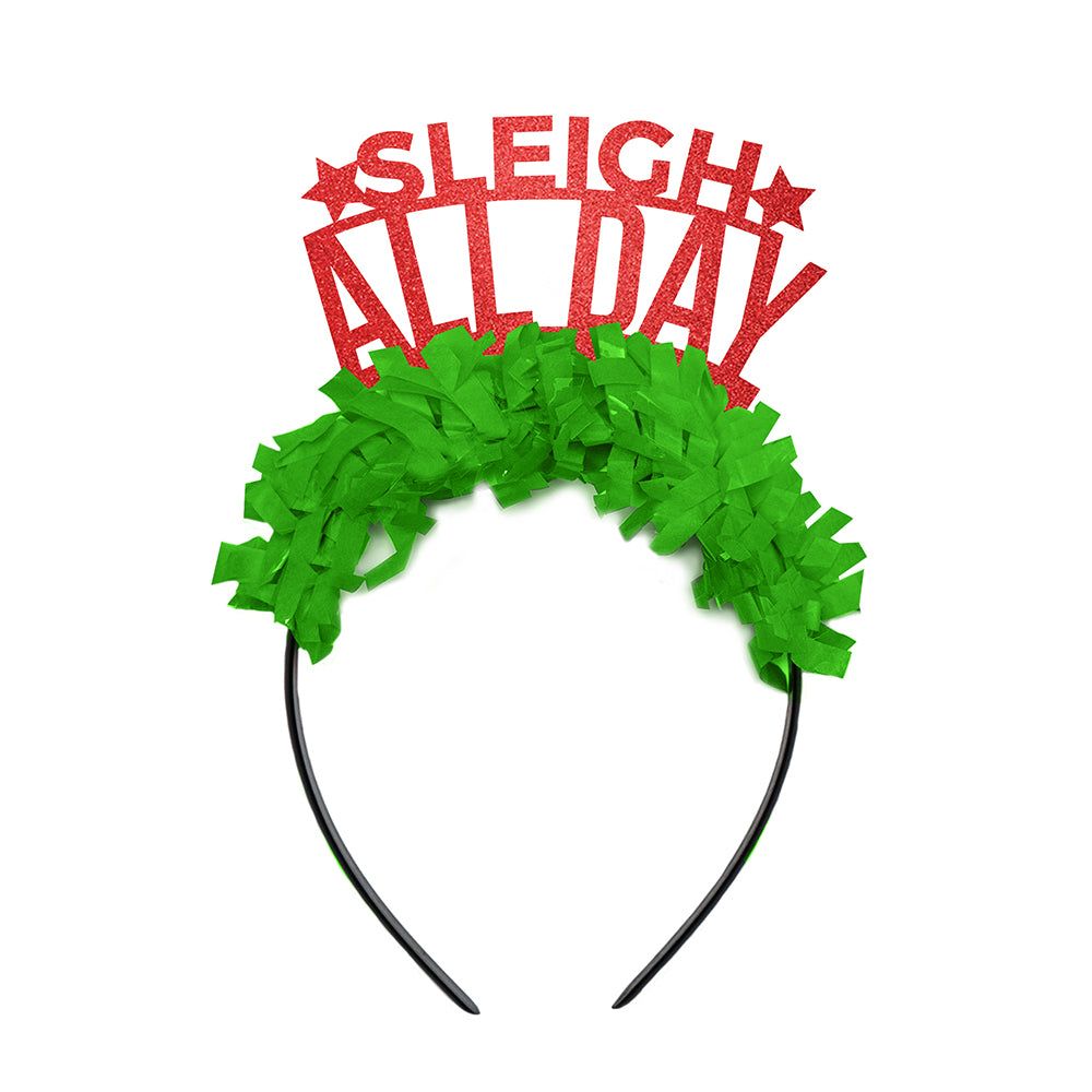 Christmas Headband Crown "Sleigh All Day" - Customize Yours!