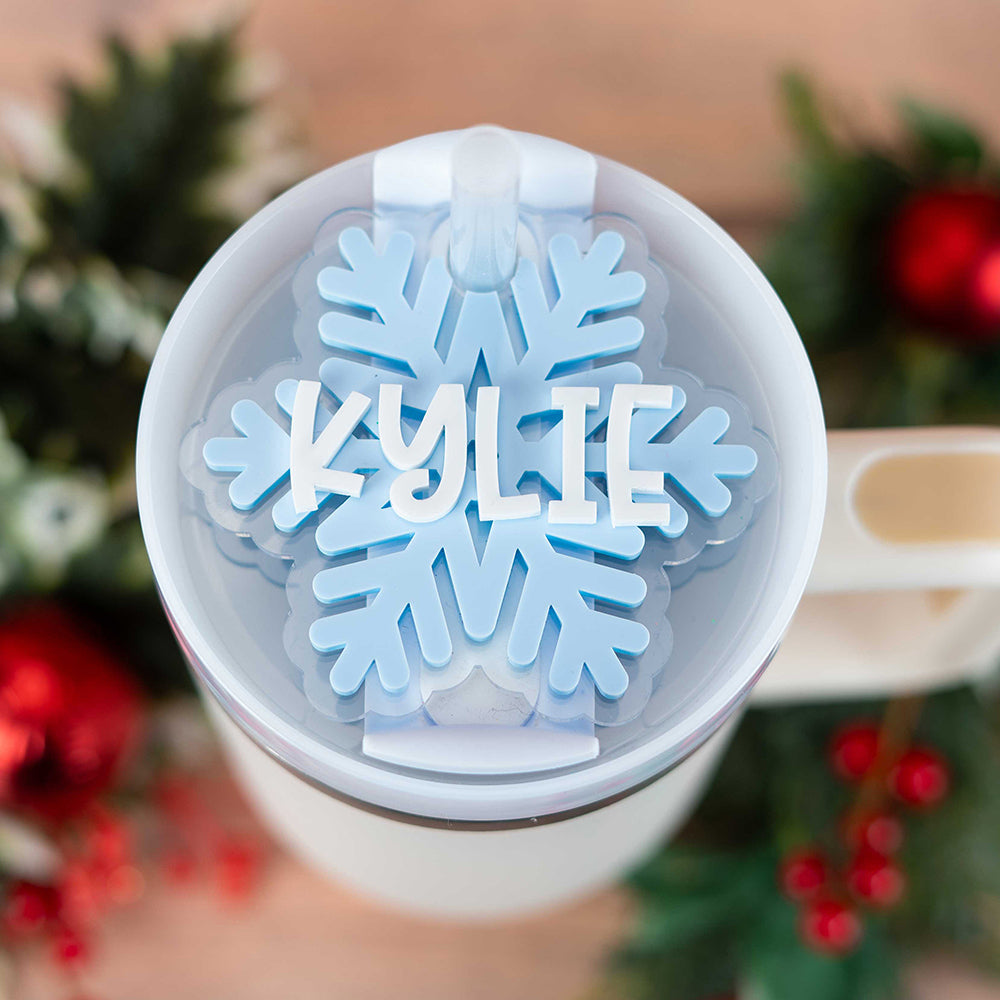 Snowflake Stanley Name Tag