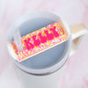 Custom Stanley Tumbler Name Tag - Choose Your Fonts & Colors!Stanley name plate in neon daisy and hot pink