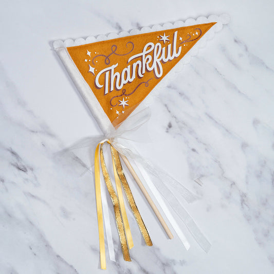 Thanksgiving Party Accessories "Thankful" Party Pennant