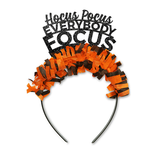 Teacher Halloween Headband "Hocus Pocus Everybody Focus" Party Crown