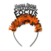 Teacher Halloween Headband "Hocus Pocus Everybody Focus" Party Crown