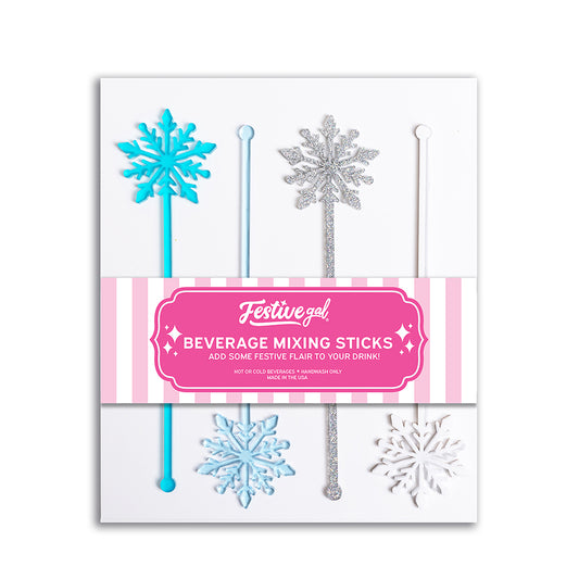 Snowflake Cocktail Stir Stix